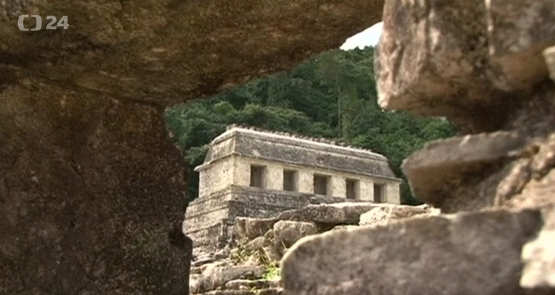 Palenque na jihu Mexika v hrobce Pakala z 6. století 